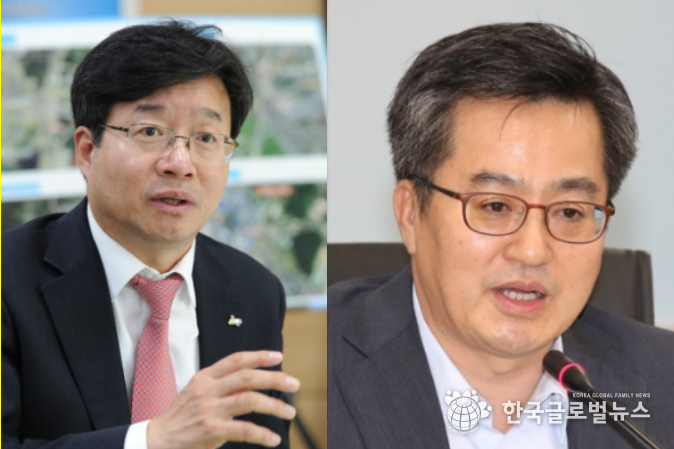 염태영 후보와 김동연 후보