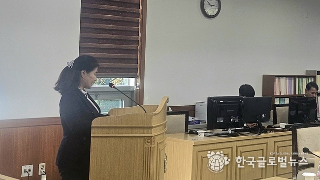 운영위원회에서 조례 발의 중인 김현채 위원장.