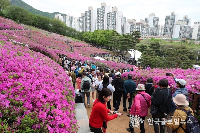 군포철쭉 축제 현장
