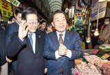 이재준 수원시장, 이재명 더불어민주당 대표와 못골 ·영동 시장 동행