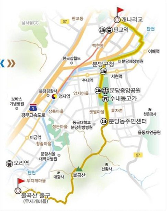 경기도와 경기문화재단은 삼남길, 의주길, 영남길...경기옛길 지도ⓒ경기타임스