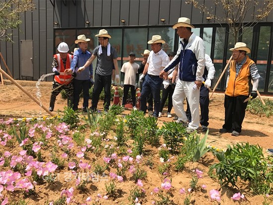 화성시, 향남초등학교 인근 게릴라 가드닝 꽃밭 변신ⓒ경기타임스