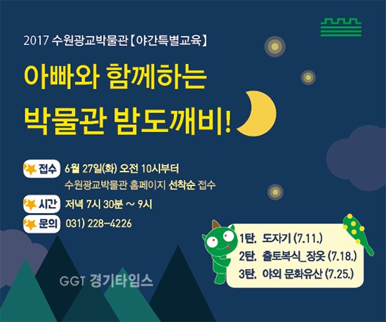 수원광교박물관..아빠와함께하는 박물관 밤도깨비ⓒ경기타임스