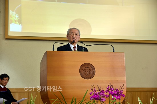 한신대학교 제19대(종합화이후 7대) 총장 연규홍 박사 취임식이 지난 21일 오후 2시 한신대 오산캠퍼스 샬롬채플에서 열렸다. ⓒ경기타임스