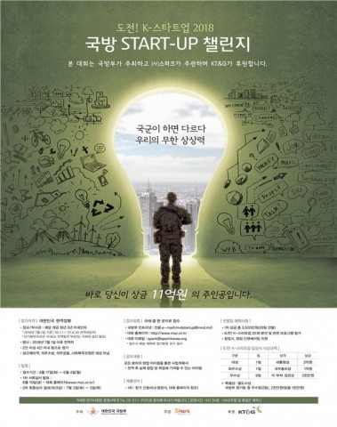 ▲ 국방부·스파크, ‘2018국방창업챌린지’ 추진