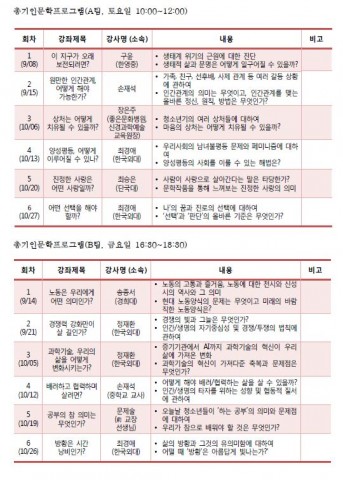 ▲ 단국대학교 인문한국플러스 향기 지역인문학센터, 제2기 총기 인문학 교양강좌 개최