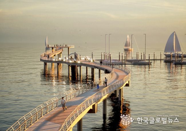 올 상반기 개통 예정인 거북섬 경관브릿지 조감도