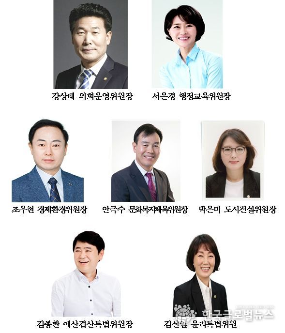제9대 후반기 상임위원장 및 특별위원장