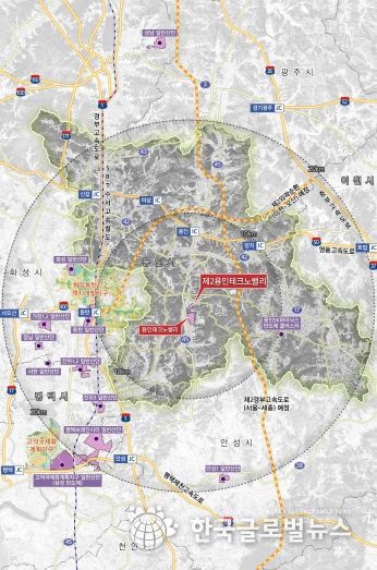제2용인테크노밸리 위치도