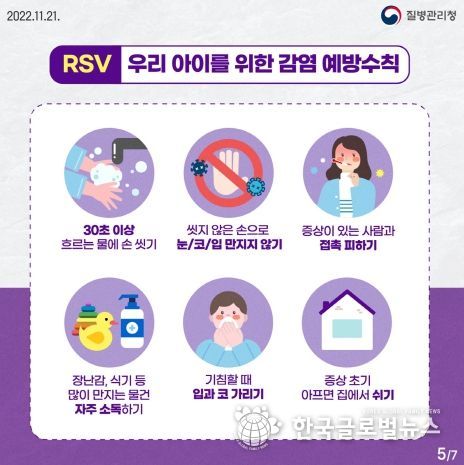 영유아 호흡기세포융합바이러스(RSV) 감염증 주의하세요!
