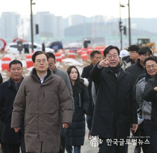 경부고속도로 상부연결도로 개통 전 현장 점검