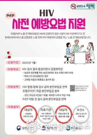 평택시, HIV 사전 예방요법 지원
