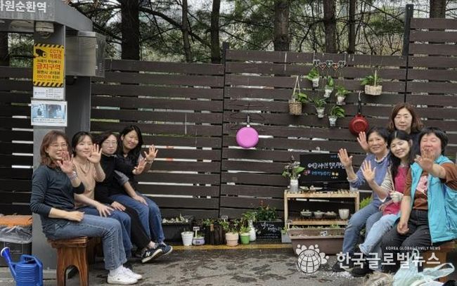 수원시 장안구 율천동, 폐자원 활용해 손바닥정원 조성