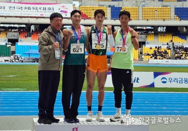 장흥군청 김장우 선수, 전국체전 세단뛰기 금메달 쾌거