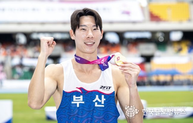 연제구청 육상팀 진민섭 선수, 제106회 전국체육대회 금메달 획득