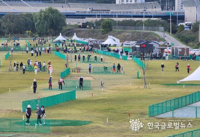 대구 북구 금호강 파크골프대회.