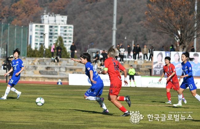 화천 KSPO가 지난 15일 화천에서 열린 2025 WK리그 챔피언 결정전 2차전에서 승리하며, 창단 11년 만에 처음으로 챔피언의 자리에 올랐다