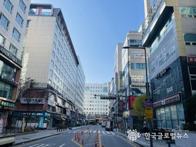 광교상현역 온누리 골목형상점가 전경