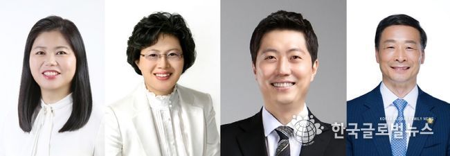 안산시의회가 24일 개회하는 제300회 제2차 정례회에서 의원발의 조례안 4건을 심의한다. 사진 왼쪽부터 조례안을 발의한 박은정 박은경 최찬규 한명훈 의원의 모습