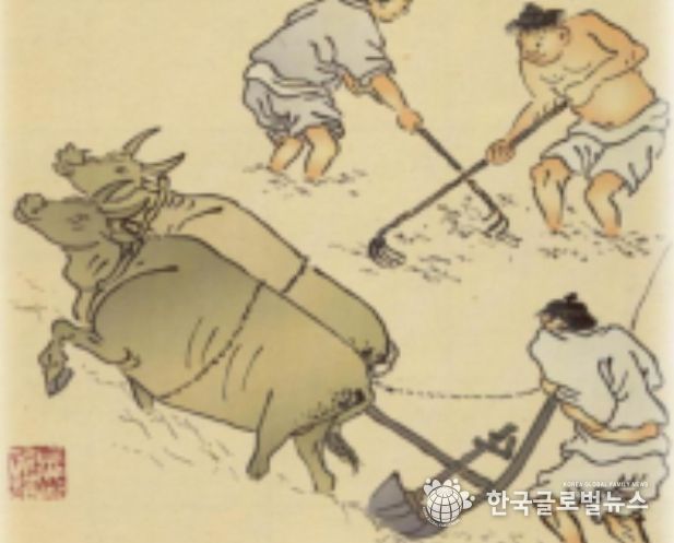 김홍도 화가의 ‘논갈이’