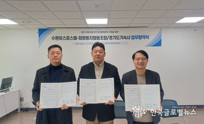 수원시청소년청년재단 수원유스호스텔-희망둥지협동조합-경기도기숙사 청년 지원사업 활성화를 위한 업무협약 체결