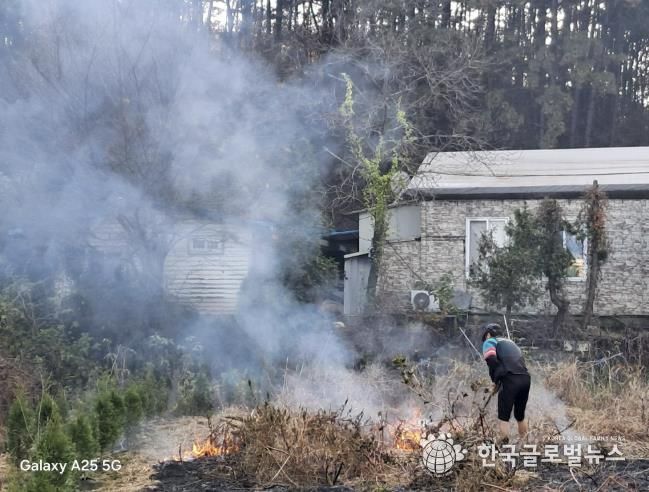 폐기물 불법소각 현장 사진