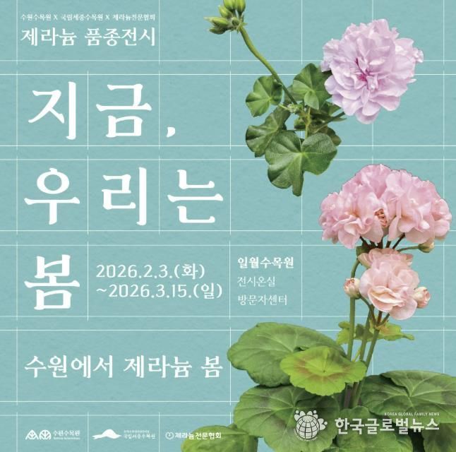 수원수목원 제라늄 기획전 홍보물.