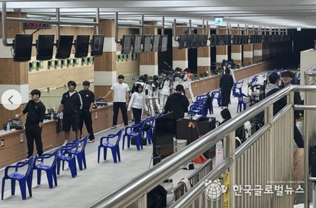 창원국제사격장 전지훈련 모습