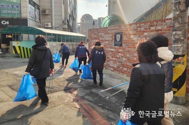 수원시 장안구 송죽동, 설 연휴 맞아 관내 대청소 실시