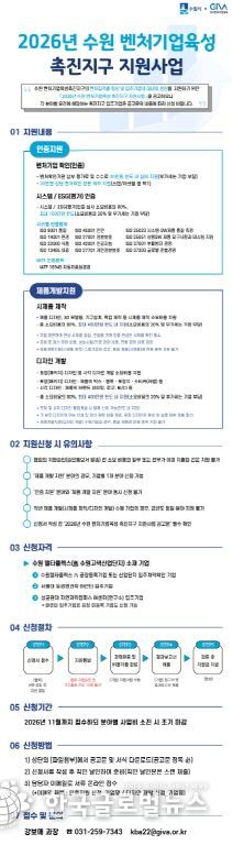 2026년 수원 벤처기업육성촉진지구 활성화사업 홍보물