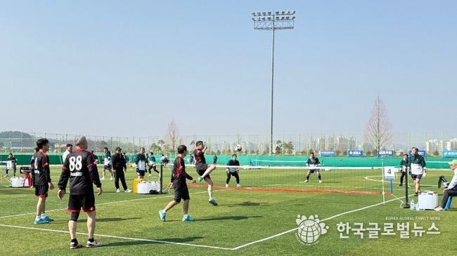 영천스타배 전국족구대회 경기 진행 모습