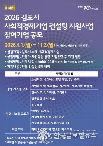 안내문(사회적경제기업 역량강화 컨설팅)