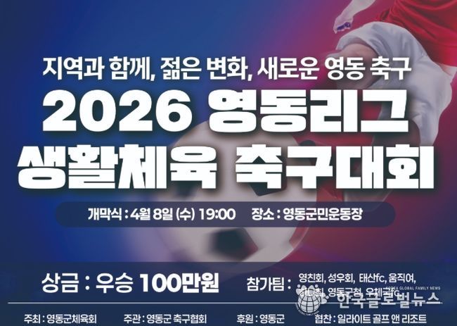 2026 영동생활체육축구리그, 4월 8일 대장정 돌입